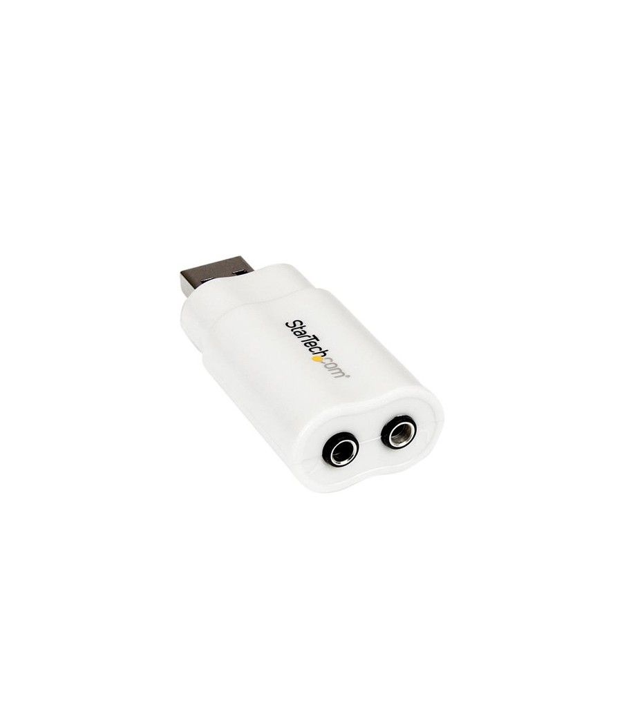 StarTech.com Tarjeta de Sonido Estéreo USB Externa Adaptador Conversor - Blanco - Imagen 3