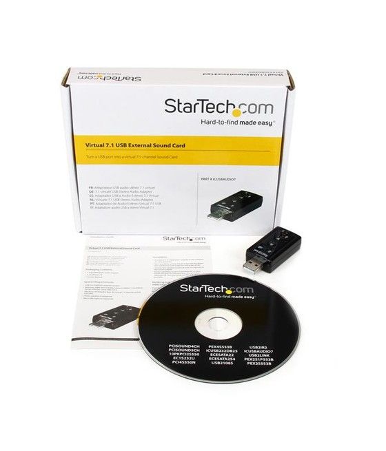 StarTech.com Tarjeta de Sonido 7,1 Virtual USB Externa Adaptador Conversor - Imagen 4