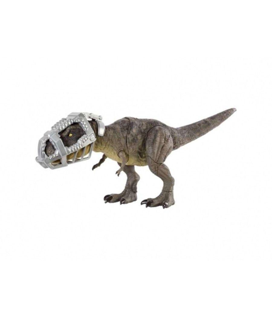 Figura mattel jurassic world dino escape tyrannosaurus rex pisa y ataca - Imagen 2