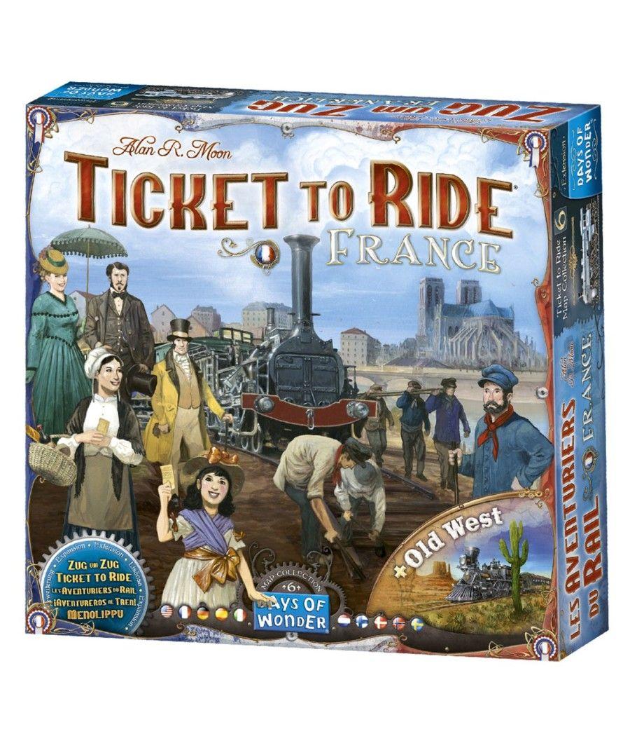 Juego de mesa aventureros al tren francia (+ el viejo oeste) pegi 8 - Imagen 1