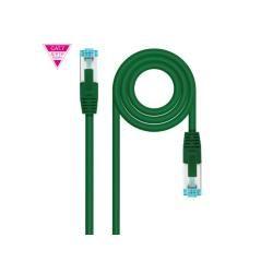 Cable de red latiguillo 600mhz lszh sftp pimf cat7 awg26 0.30 m verde nanocable - Imagen 1