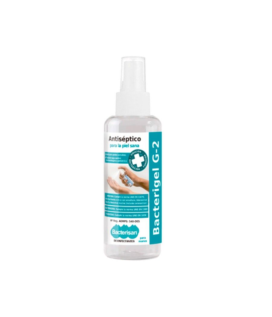 Gel hidroalcoholico antiseptico bacterigel g5 para manos limpia desinfecta sin aclarado spray de 60 ml - Imagen 2