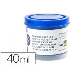 Tempera liderpapel escolar 40 ml azul ultramar pack 5 unidades - Imagen 1