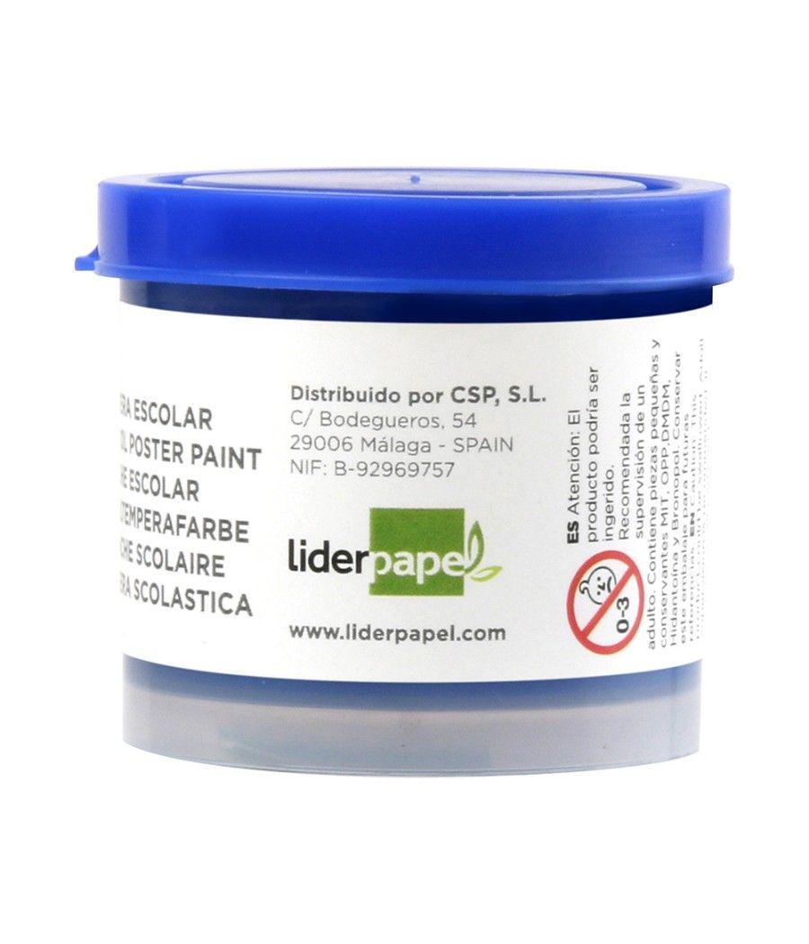 Tempera liderpapel escolar 40 ml azul ultramar pack 5 unidades - Imagen 2