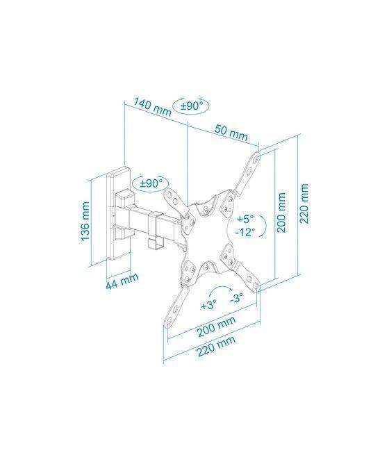 TooQ LP2042TNL-B soporte para TV 106,7 cm (42") Negro - Imagen 13