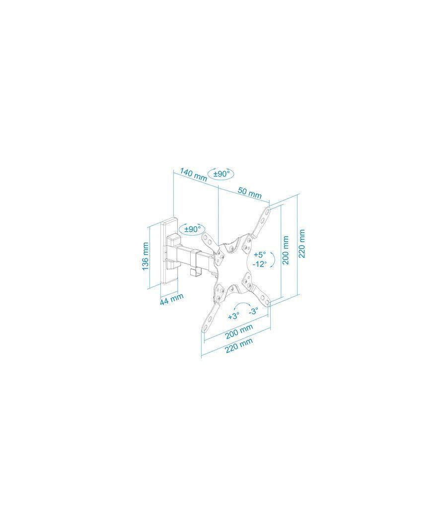 TooQ LP2042TNL-B soporte para TV 106,7 cm (42") Negro - Imagen 13