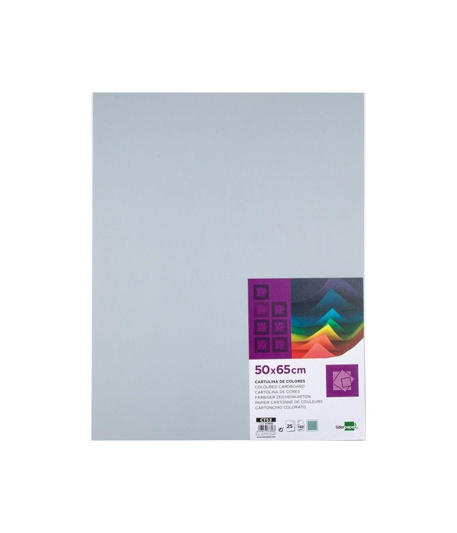 Cartulina liderpapel 50x65 cm 180 gr gris paquete de 25 - Imagen 2