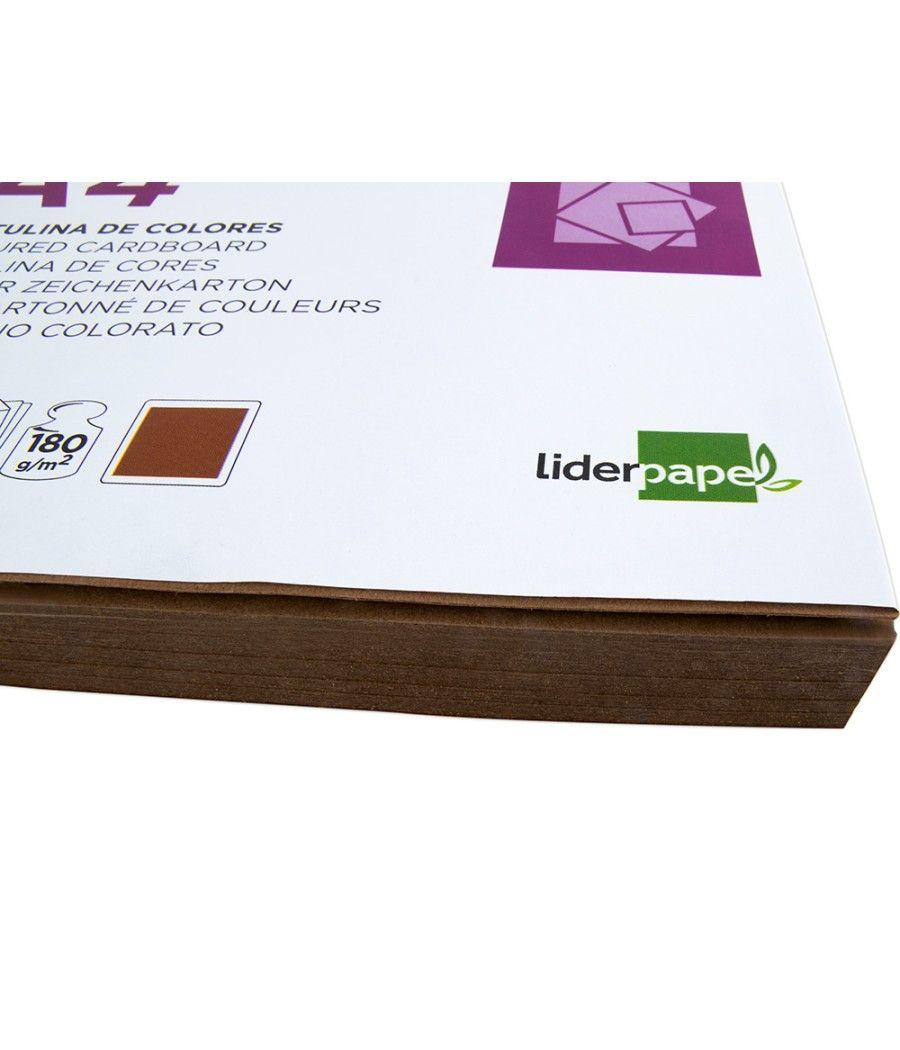 Cartulina liderpapel a4 180g/m2 marron paquete de 100 hojas - Imagen 5