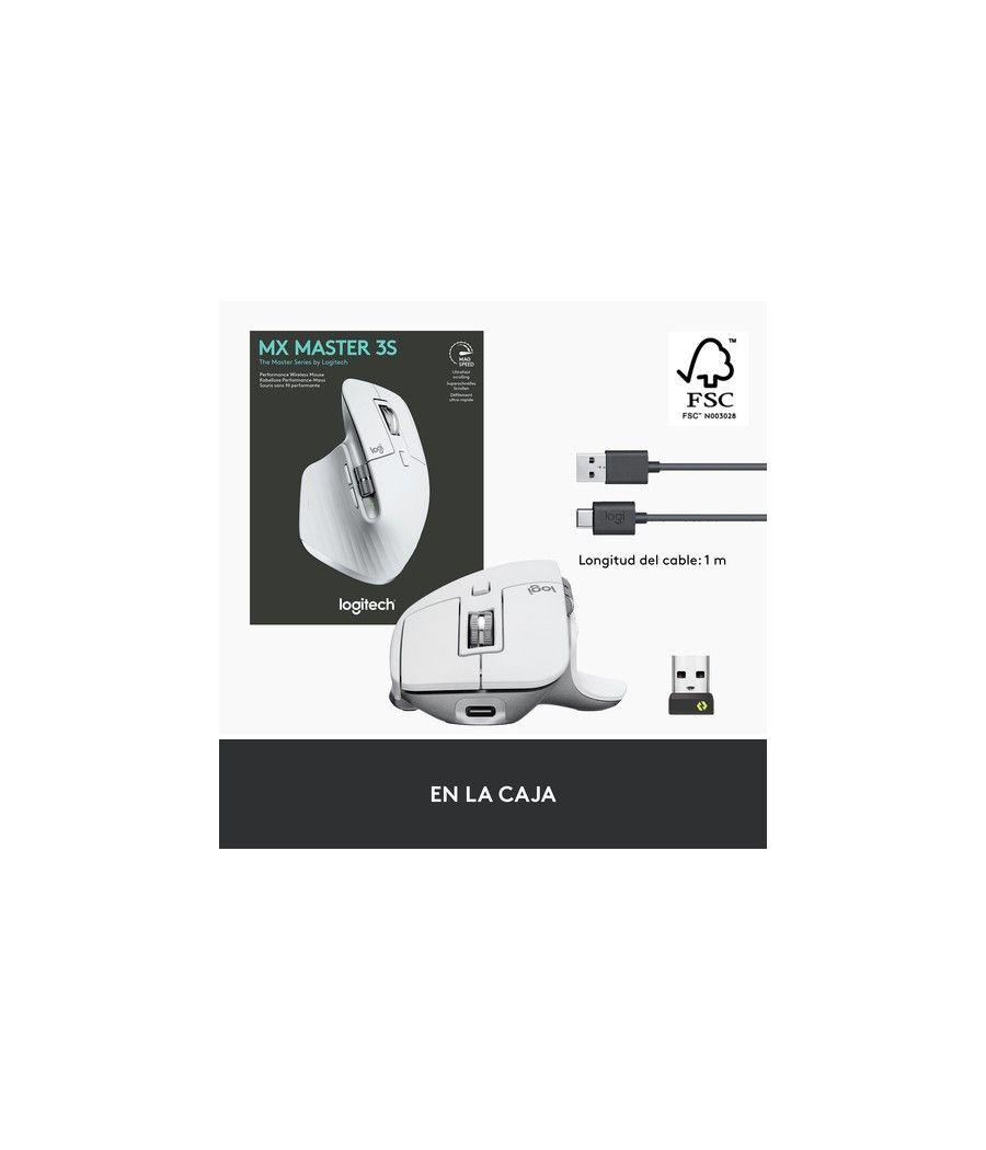 Logitech MX Master 3S ratón mano derecha RF inalámbrica + Bluetooth Óptico 8000 DPI - Imagen 8