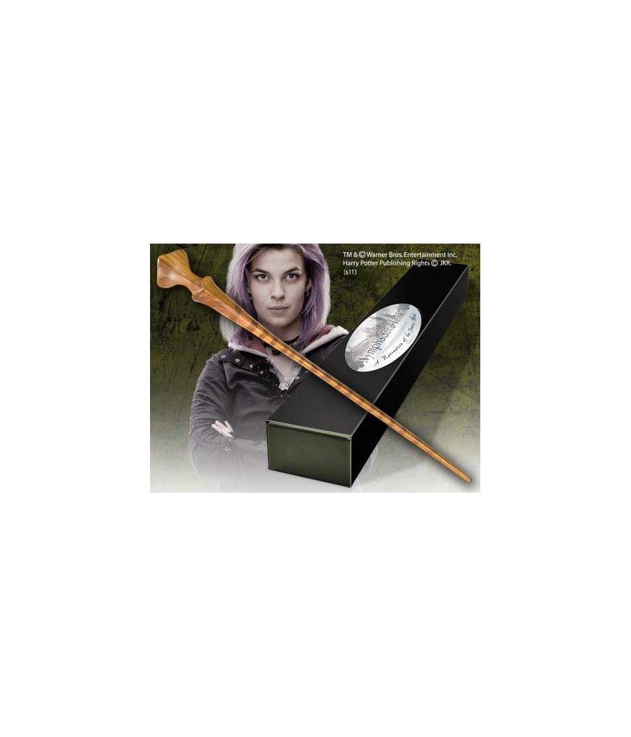 Replica the noble collection harry potter nymphadora tonks varita con caja y placa de identificacion - Imagen 1