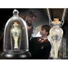 Replica the noble collection harry potter pocion suerte liquida collar en cristal con cadena en expositor - Imagen 1