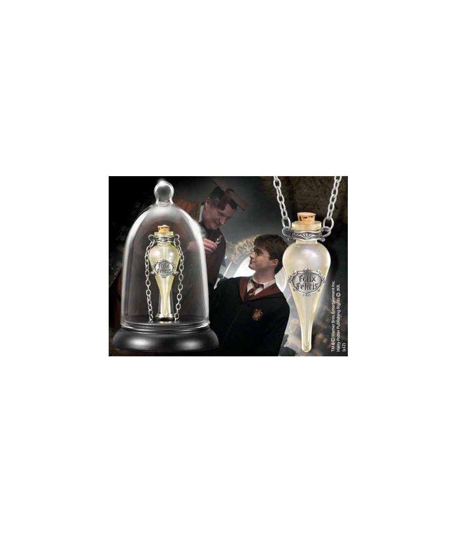 Replica the noble collection harry potter pocion suerte liquida collar en cristal con cadena en expositor - Imagen 1