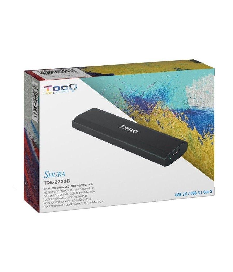 Caja externa para disco ssd m.2 nvme tooq tqe-2223b/ usb 3.2/ sin tornillos - Imagen 5