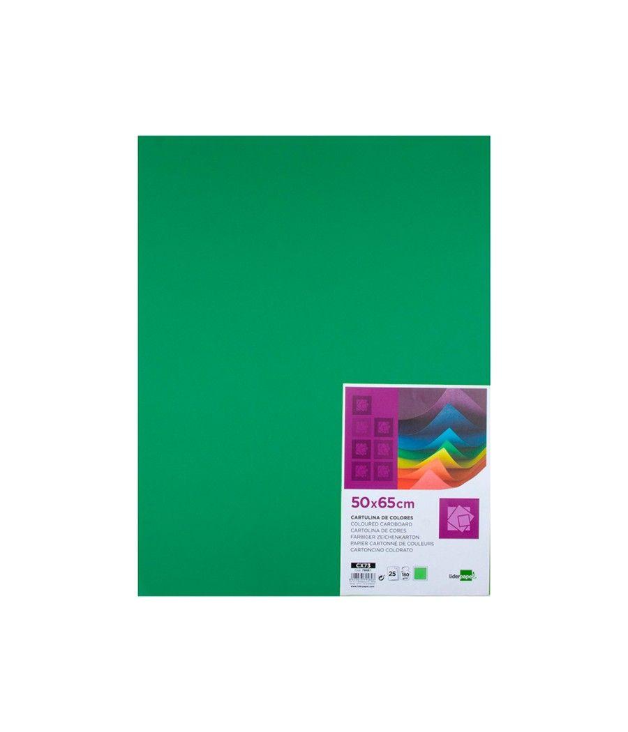 Cartulina liderpapel 50x65 cm 180g/m2 verde navidad paquete de 25 - Imagen 2