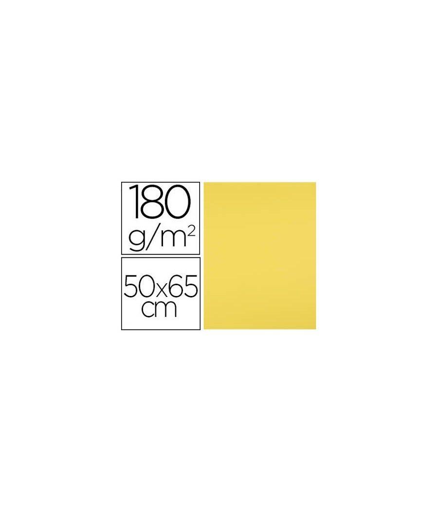 Cartulina liderpapel 50x65 cm 180g/m2 amarillo limon paquete de 25 - Imagen 1