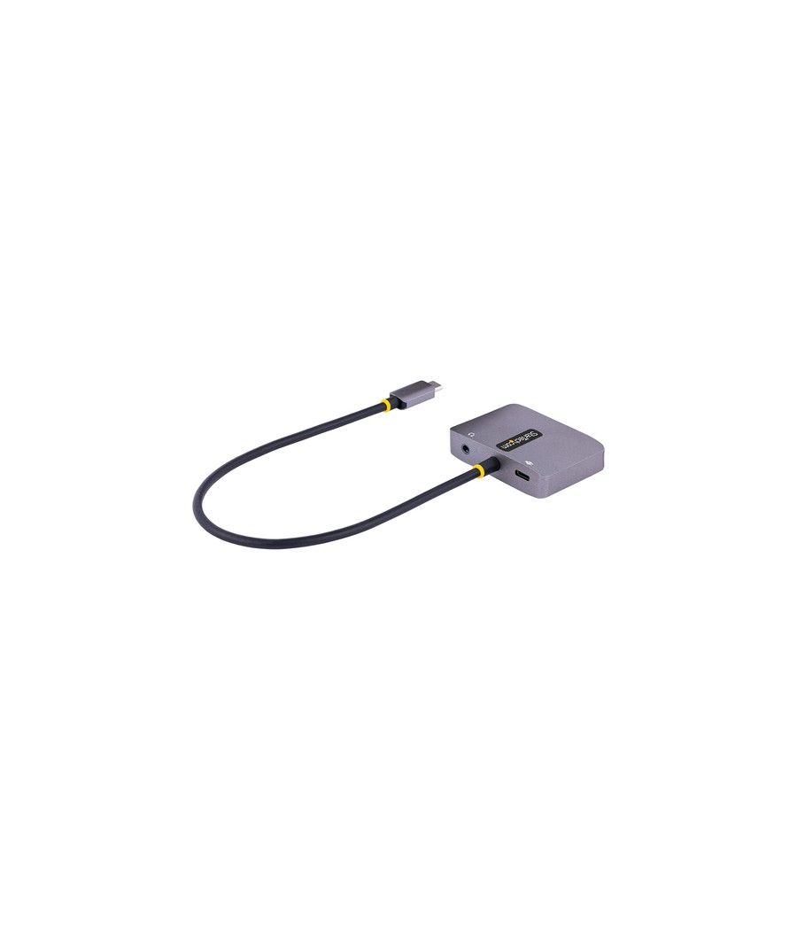 StarTech.com Adaptador de Vídeo USB C, Adaptador Multipuertos USB Tipo C a HDMI VGA con Salida de Audio de 3,5mm, HDR 4K a 60Hz,