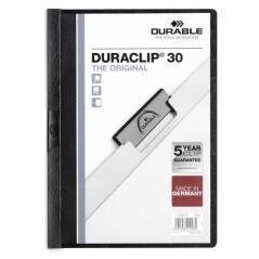 Durable carpeta dossier pinza duraclip 30 negro a4 -25u- - Imagen 1