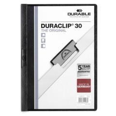 Durable carpeta dossier pinza duraclip 30 negro a4 -25u-