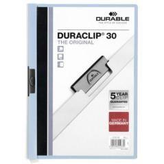 Durable carpeta dossier pinza duraclip 30 azul claro a4 -25u- - Imagen 1