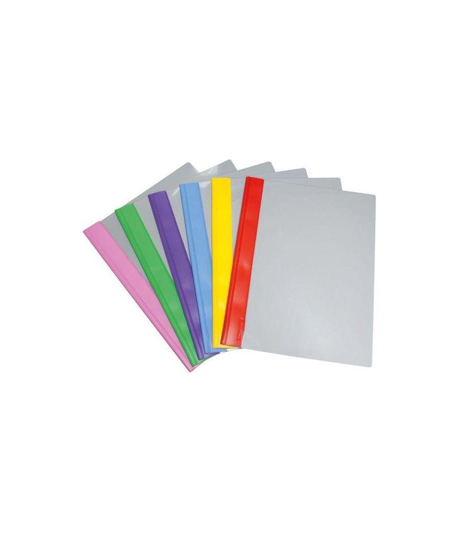 Grafoplas dossier herraje fÁstener pvc colors folio rosa -12u- - Imagen 1