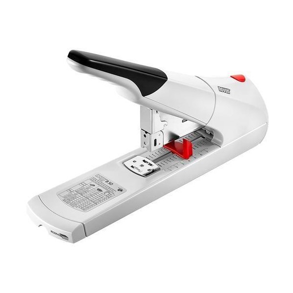Novus grapadora de gruesos b50 ergonÓmica gran capacidad de grapado 140 hojas gris claro - Imagen 1