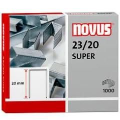 Novus grapas super 23/20 para grapadoras de gruesos -caja de 1000- - Imagen 1