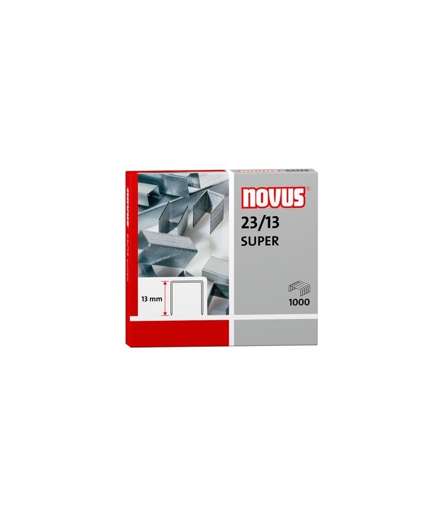 Novus grapas super 23/13 para grapadoras de gruesos -caja 1000- - Imagen 1