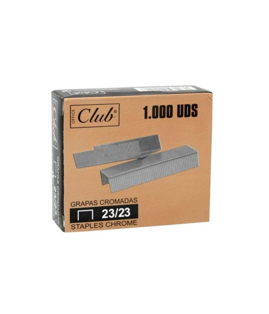 Office club grapas 23/23 cromadas -caja de 1000 -10u- - Imagen 1