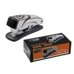 Office club grapadora metálica nº4 para 20 hojas negro