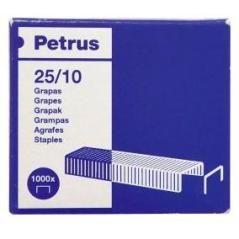 Petrus grapas strong 25/10 galvanizadas -caja 1000u-