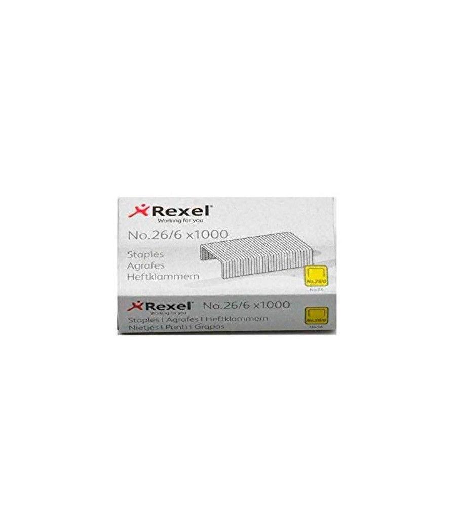 Rexel grapas 26/6 galvanizadas -caja de 1000- - Imagen 1