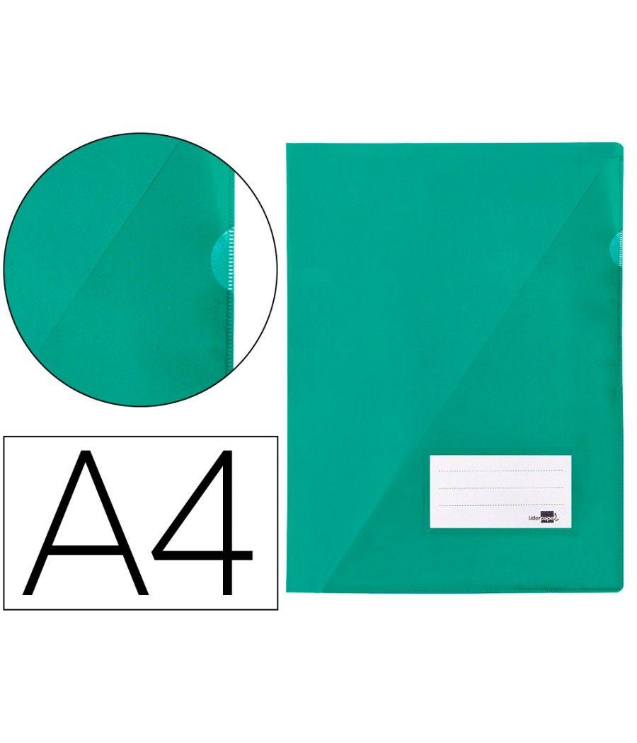 Carpeta liderpapel dossier a4 uñero verde pack 10 unidades - Imagen 1