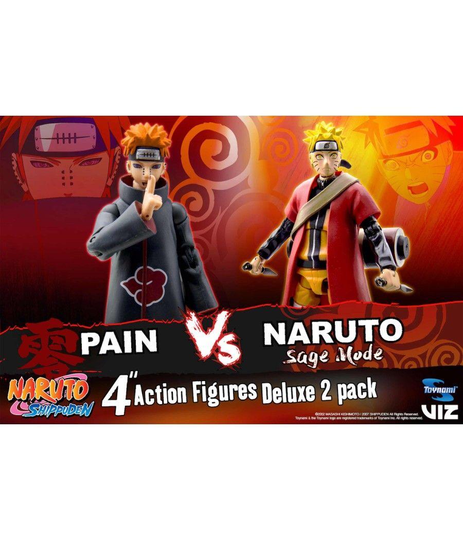 Pack 2 figuras toynami naruto naruto sage mode vs pain exclusiva - Imagen 1