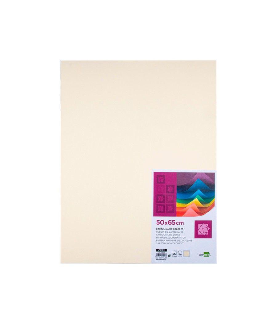 Cartulina liderpapel 50x65 cm 180g/m2 crema paquete de 25 - Imagen 2