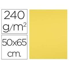 Cartulina liderpapel 50x65 cm 240g/m2 amarillo limon paquete de 25 unidades - Imagen 1