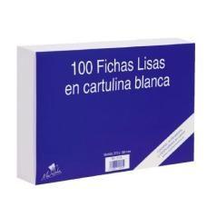 Mariola ficha lisa 215x160mm cartulina 180gr blanco paquete de 100