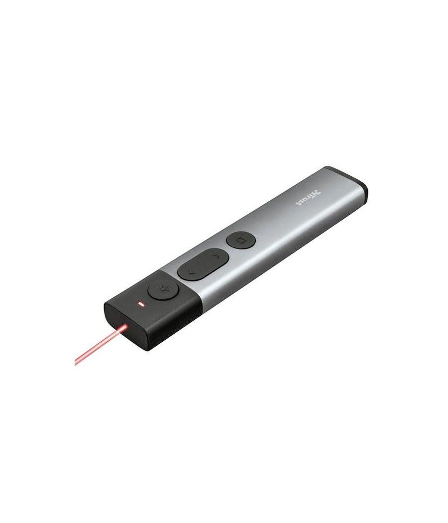 Presentador inalambrico trust wireless - laser class 2 color rojo - micro receptor inalambrico color del mando gris 23333 - Imag