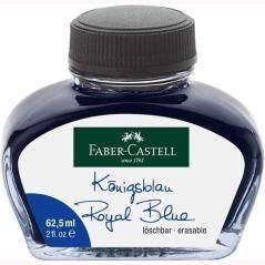 Faber castell tintero 62,5ml tinta borrable azul real - Imagen 1