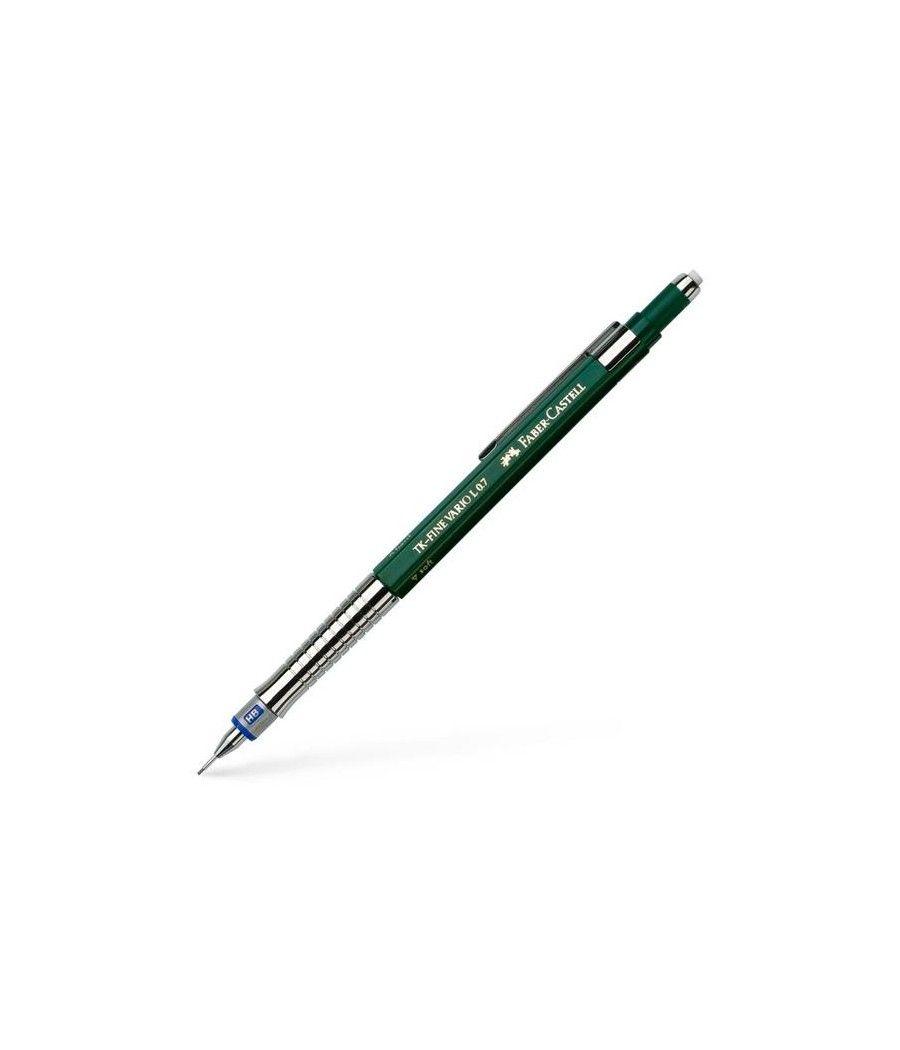 Faber castell portaminas tk-fine vario l 0,7mm clip de metal y goma de borrar verde - Imagen 1