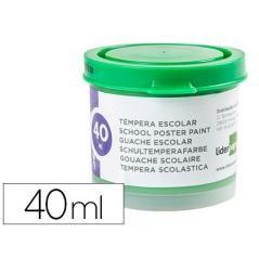 Tempera liderpapel escolar 40 ml verde pack 5 unidades - Imagen 1