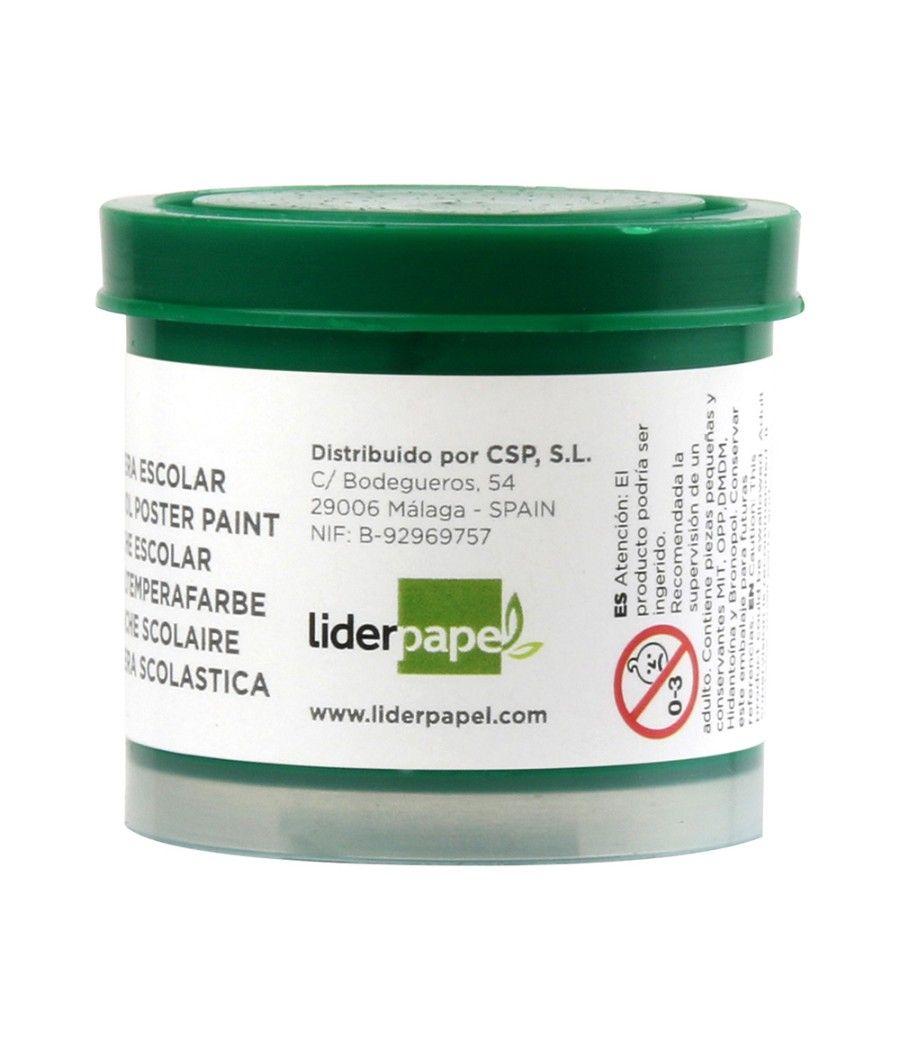 Tempera liderpapel escolar 40 ml verde pack 5 unidades - Imagen 2