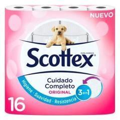 Scottex original papel higiénico doble capa pack de 16 rollos