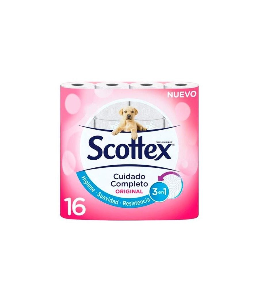 Scottex original papel higiÉnico doble capa pack de 16 rollos - Imagen 1