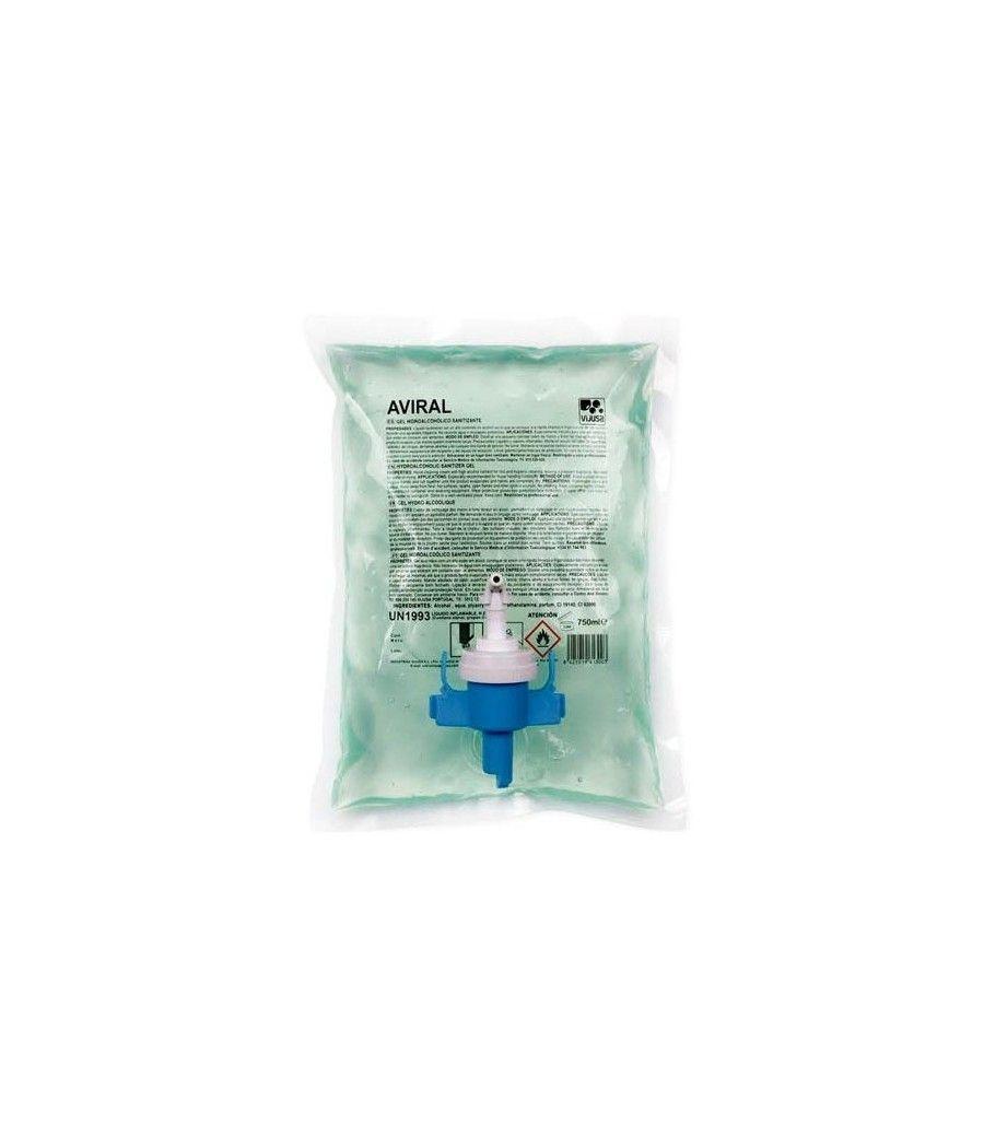 Recambio gel hidroalcohÓlico sanitizante para dosificador manual bag 750 ml -6 cargas- - Imagen 1