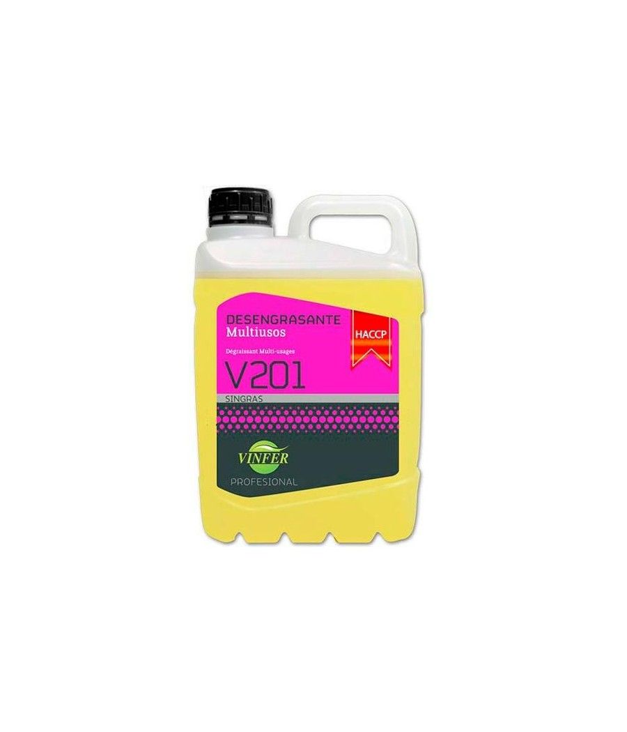 Vinfer limpiador v201 desengrasante multiusos amarillo -garrafa 5l- - Imagen 1