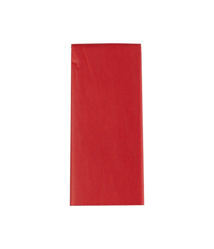 Papel seda liderpapel 52x76cm 18g/m2 bolsa de 5 hojas rojo - Imagen 3