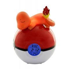 Charmander durmiendo en pokeball reloj despertador lampara led pokemon - Imagen 1