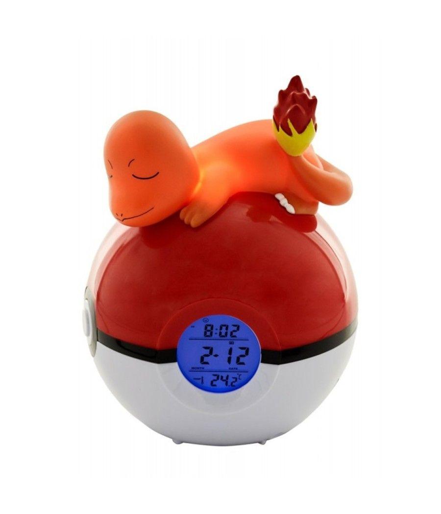 Charmander durmiendo en pokeball reloj despertador lampara led pokemon - Imagen 1