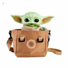 Peluche electronico con bandolera mattel star wars the mandalorian the child baby yoda 28 cm - Imagen 1