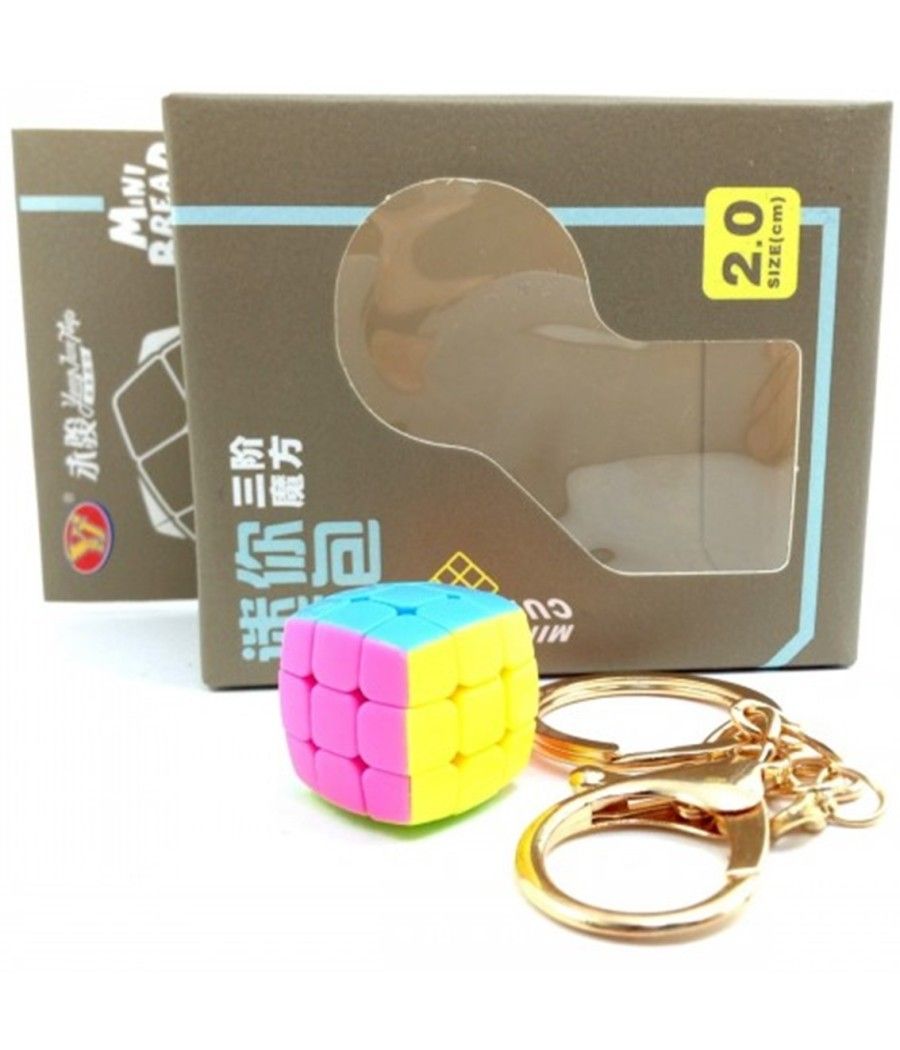 Cubo de rubik yj mini 2cm 3x3 con llavero - Imagen 2